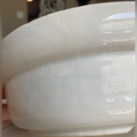 Vintage USA Rare Unique Pottery Covered Dish Leaf Design Gold Trim - Picture 14 of 16